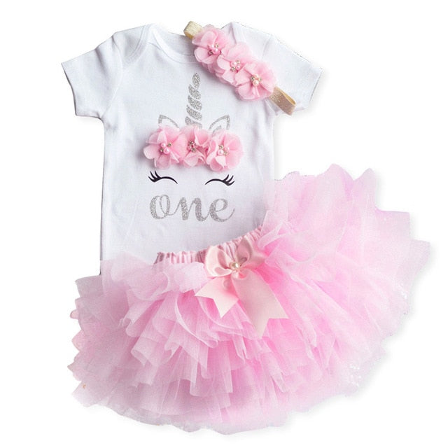 Baby girl first birthday unicorn clearance outfit