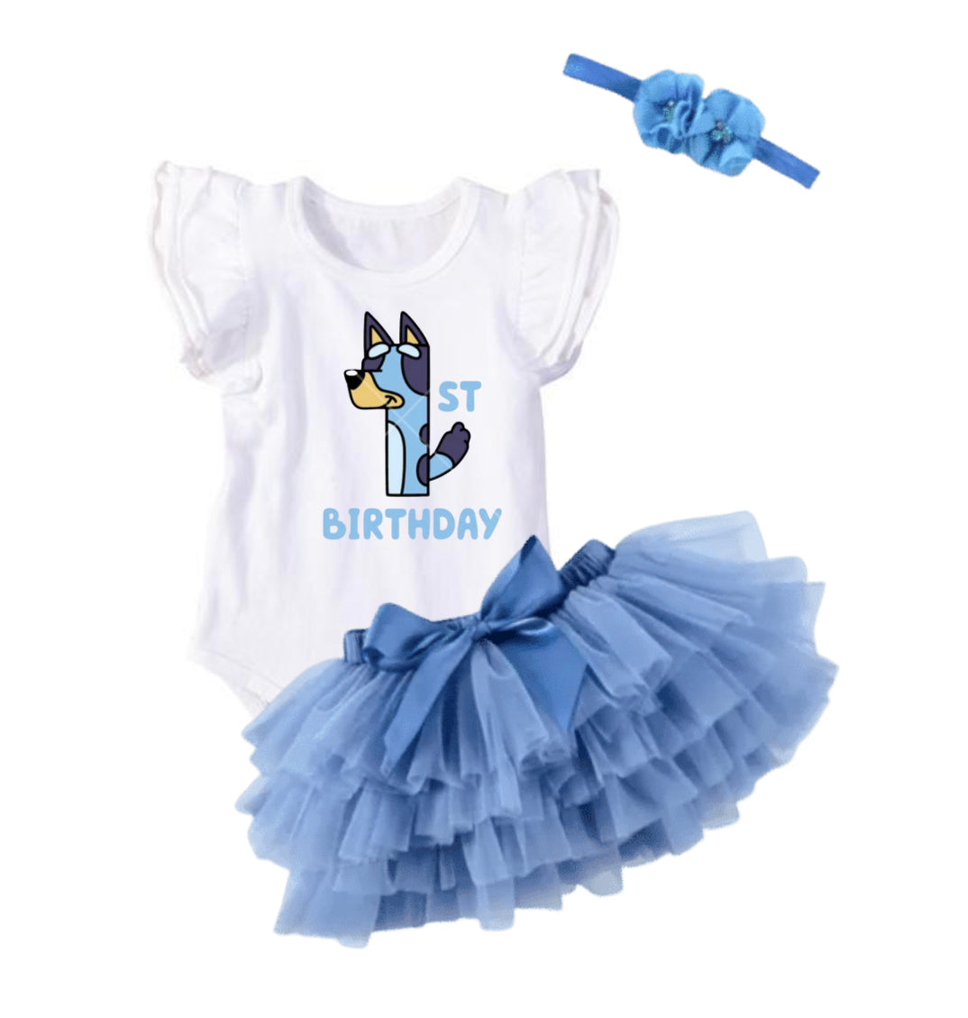 Bluey Tutu Outfit, Dog Birthday Outfit