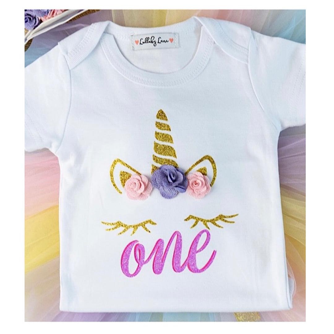 Baby girl 1st hot sale birthday unicorn outfit