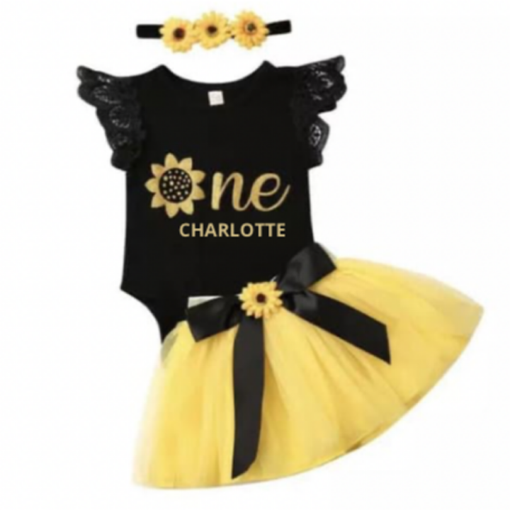 Bumble bee clearance first birthday outfit